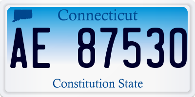 CT license plate AE87530