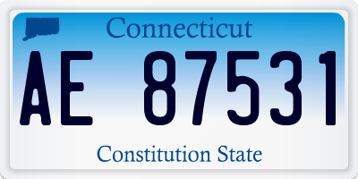 CT license plate AE87531