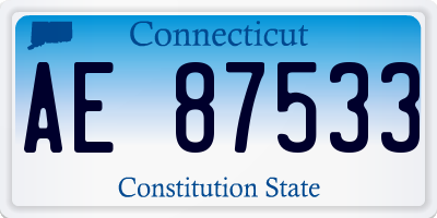 CT license plate AE87533