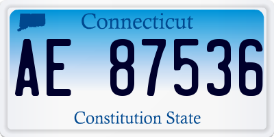 CT license plate AE87536