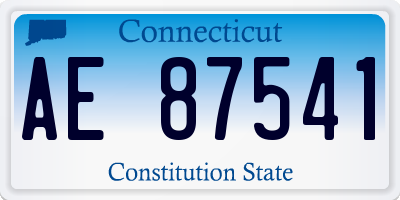 CT license plate AE87541