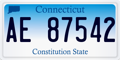 CT license plate AE87542