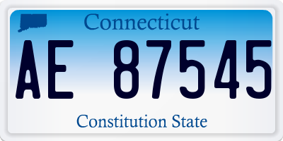 CT license plate AE87545