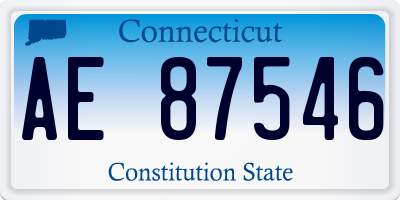 CT license plate AE87546