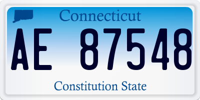 CT license plate AE87548