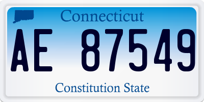 CT license plate AE87549