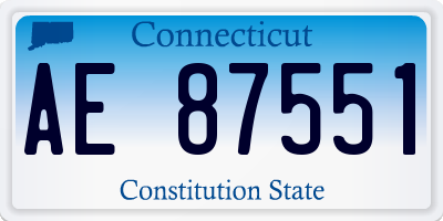 CT license plate AE87551