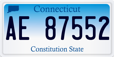 CT license plate AE87552