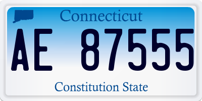 CT license plate AE87555