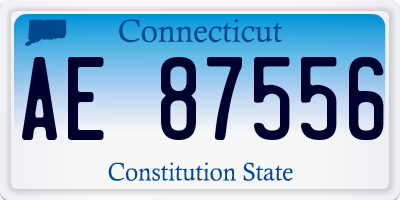 CT license plate AE87556