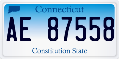 CT license plate AE87558