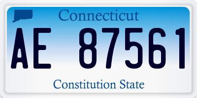 CT license plate AE87561