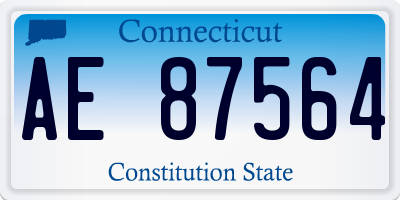 CT license plate AE87564