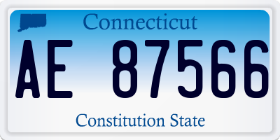 CT license plate AE87566