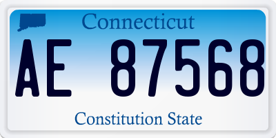 CT license plate AE87568