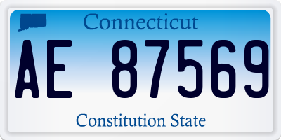 CT license plate AE87569