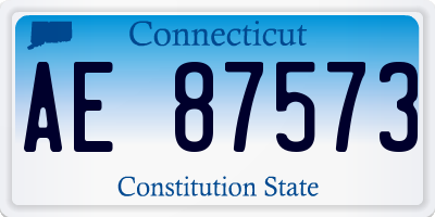 CT license plate AE87573