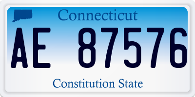 CT license plate AE87576