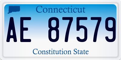 CT license plate AE87579