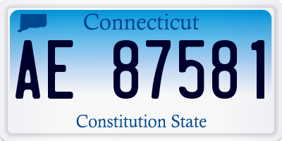 CT license plate AE87581