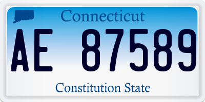 CT license plate AE87589