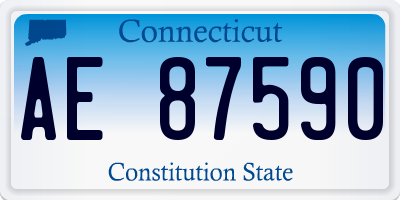 CT license plate AE87590