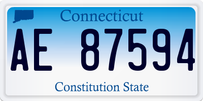 CT license plate AE87594