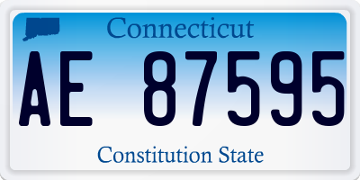 CT license plate AE87595