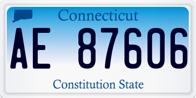 CT license plate AE87606