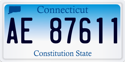 CT license plate AE87611