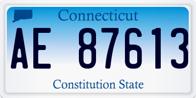 CT license plate AE87613