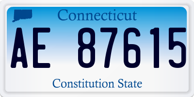 CT license plate AE87615