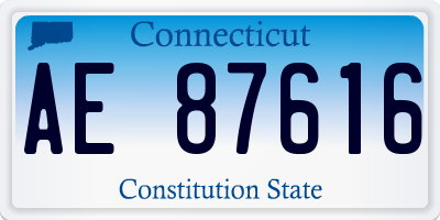 CT license plate AE87616