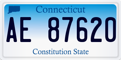 CT license plate AE87620