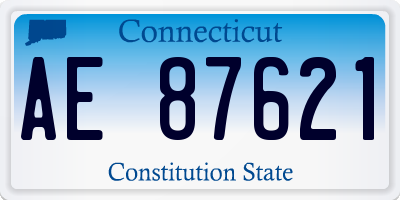 CT license plate AE87621