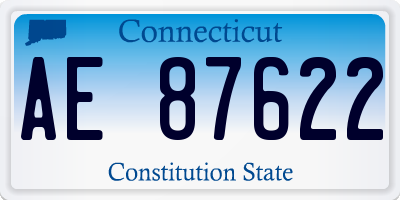 CT license plate AE87622