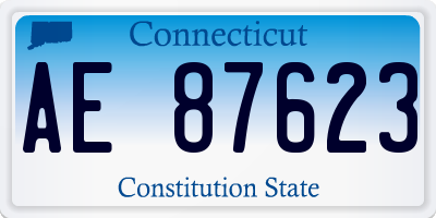 CT license plate AE87623