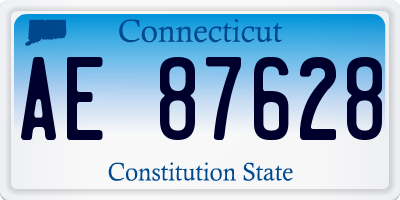 CT license plate AE87628