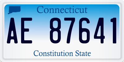 CT license plate AE87641