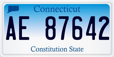 CT license plate AE87642