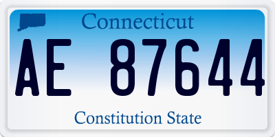 CT license plate AE87644