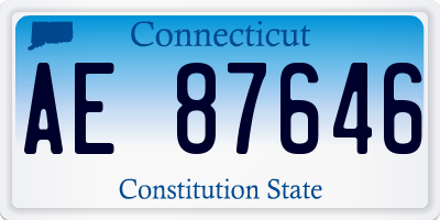 CT license plate AE87646