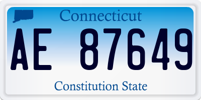 CT license plate AE87649