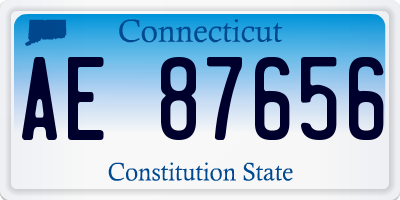 CT license plate AE87656