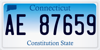 CT license plate AE87659