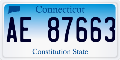 CT license plate AE87663