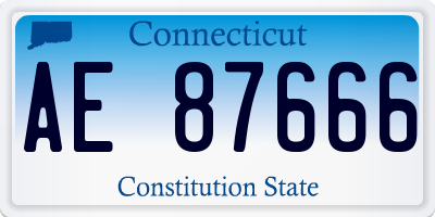 CT license plate AE87666