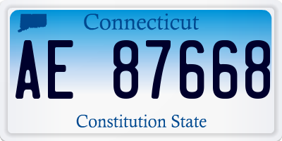 CT license plate AE87668