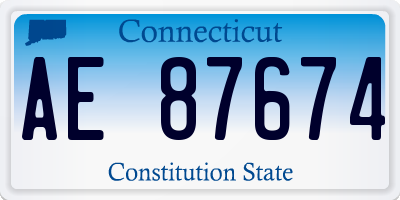 CT license plate AE87674