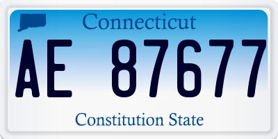 CT license plate AE87677